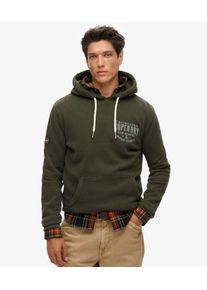 Superdry Herren Machined Goods Workwear Hoodie Gr&uuml;n - Gr&ouml;&szlig;e: L