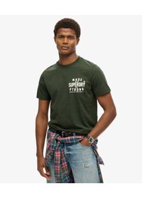 Superdry Herren Machined Goods Workwear T-shirt Grün - Größe: M