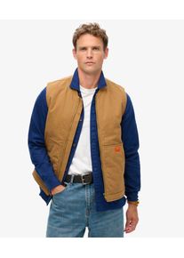 Superdry Herren Surplus Workwear Weste Braun - Größe: XL