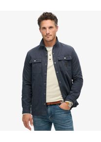 Superdry Herren Workwear Hemdjacke aus Bio-baumwollcanvas Marineblau - Größe: XL