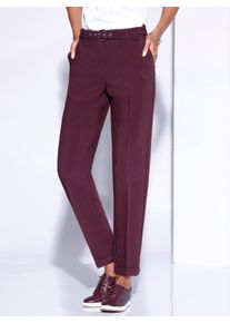 Dames Pantalon met persplooien in bordeaux ,maat 36, WITT, 63% Polyester, 33% Viscose, 4% Elastan