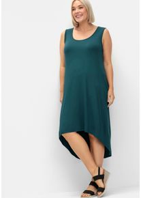 sheego Damen Strandkleid mit Vokuhila-Saum in petrol ,Größe 40, Witt, 95% Viskose, 5% Elasthan