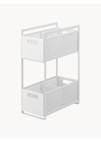Yamazaki Półka kuchenna z koszami do przechowywania Tower Biały Tworzywo sztuczne, Metal S 33 x W 46 cm