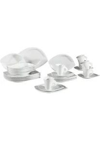 Creatable Kombiservice , Weiß , Keramik , 30-teilig , 200 ml,200 ml , 37x30x41 cm , Geschirr, Geschirrsets, Kombiservice