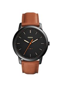 Fossil, Armbanduhr, The Minimalist, Schwarz, (Analoguhr, 44 mm)