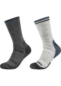 Skechers, Herren, Sportsocken, 2PPK Men Trail Wool Socks SK41104-9300 - (43, 46), Grau