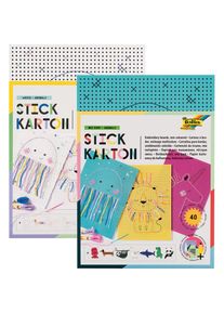 Folia Stickkarton, Handarbeitsset, Weiss
