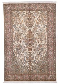 Cashmere Silk Dywan 130x190 Róża (Indian) Ręcznie Tkany
