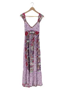 Derhy Damen Sommerkleid Gr. S Mehrfarbig Ethno Boho Midi Viskose
