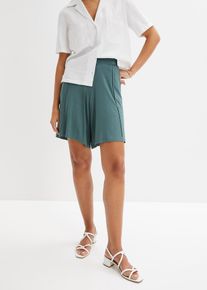 bonprix Mujer, Bermudas de punto con cinturilla cómoda, verde, 44/46