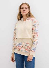 Miękka bluza 2 w 1, ciążowa i do karmienia piersią, beżowy, 32/34, bonprix