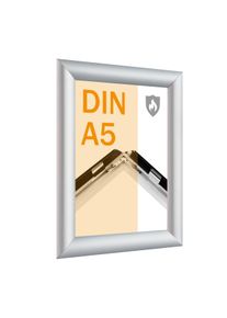 1 Cornice a scatto antincendio A5 con certificazione B-s1, d0 argento, alluminio