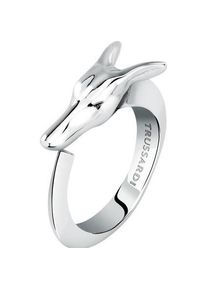 Trussardi, Ring, T-Heritage TJAXB06 Distinctive Open Steel Ring - Circuit: 58mm, (58)