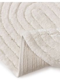 Tapis poil ras de bain Nia Crème 50x80 cm - Tapis poil court design moderne pour salon