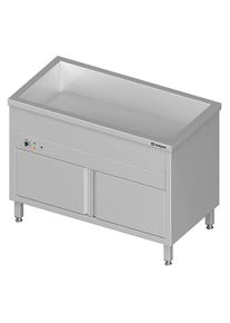 Bain-Marie Standgerät mit geschlossenem Unterbau und einem Becken, für 4x GN1/1410x600x850 mm