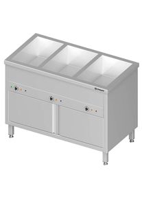 Bain-Marie Standgerät mit geschlossenem Unterbau und separaten Becken, für 3x GN1/1085x600x850 mm