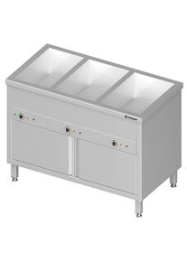 Bain-Marie Standgerät mit geschlossenem Unterbau und separaten Becken, für 4x GN1/1410x600x850 mm