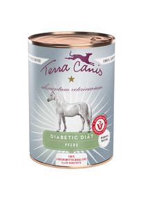 6 x 400 g Terra Canis Alimentum Veterinarium Diabetic Diet au cheval, nourriture humide pour chien