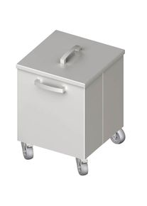 Abfallbehälter fahrbar, 350x350x500 mm, verschweißt