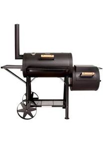 Taino Smoker Yuma , Schwarz , Metall , 170x145x80 cm , Grills & Outdoor-Küchen, Holzkohlegrills