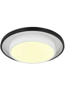 Globo Led-Deckenleuchte , Opal, Schwarz , Metall, Kunststoff , rund , F , 5 cm , Farbwechsler, Farben fixierbar, Farbtemperaturwechsler , Lampen & Leuchten, LED Beleuchtung, LED-Deckenleuchten