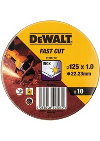 Dewalt 125mm x 1mm Cutting Disc 10/TIN (10 TIN Display)