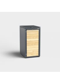 Box per bidoni della spazzatura 1 contenitore (120l) | Holzmichl | Antracite (RAL7016) | con coperchio | in legno