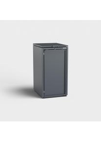 Box per bidoni della spazzatura 1 contenitore (120l) | Stahlfred | Antracite (RAL7016) | con coperchio | in robusto acciaio