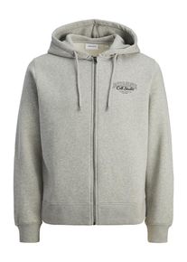 Jack & Jones JACK & JONES Heren Sweatvest 'JJMAKOTO' grijs gemêleerd M