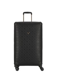 Guess, Koffer, Wilder 4 Rollen Trolley 70 cm mit Dehnfalte, Schwarz, (103 l)