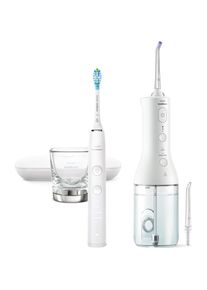 PHILIPS SONICARE, Elektrische Zahnbürste, DiamondClean 9000 + Power Flosser 3000 (Schallzahnbürste)