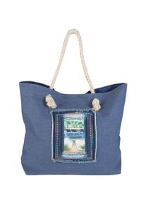 Idena, Tasche, Strandtasche blau Summer 52x38x13cm, Blau
