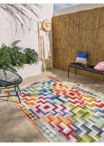 benuta Pop Sis&auml;- ja ulkomatto Jovis Moniv&auml;rinen/oranssi 120x180 cm Geometrinen