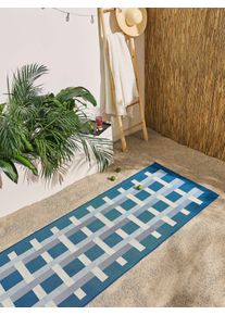 benuta Pop Inne- og utend&oslash;rs l&oslash;per Jovis Blauw 80x250 cm Geometrisk