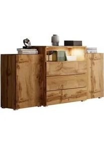 Sideboard Urban III mit LED ca. 150x69 cm Eiche Wotan