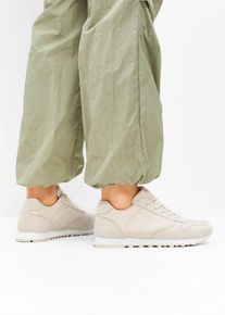 Sneakers - beige - maat 41 - satijn,vegan - bonprix