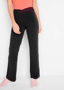 Katoenen sportbroek bootcut (set van 2) - zwart - maat 48/50 (XL) - met katoen - bonprix
