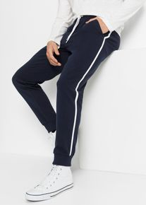 Joggingbroek met contrasterende details (set van 2) - zwart - maat 44/46 (S) - met katoen - bonprix