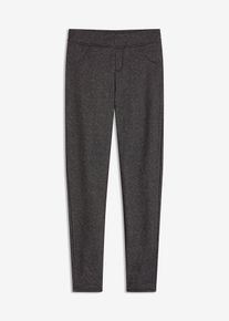 Thermo legging in denim look - zwart - maat 36/38 (S) - bonprix