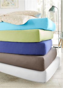 Jersey Comfort hoeslaken - bruin - maat 180x220 cm - 100% katoen - bonprix