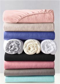 Jersey Comfort hoeslaken - paars - maat 180x200 cm - 100% katoen - bonprix
