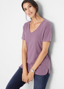T-shirt van puur biologisch katoen - paars - maat 56/58 (3XL) - met katoen - bonprix