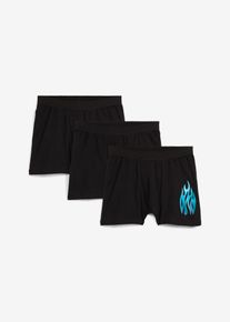 Boxer nauwsluitend (set van 3) - zwart - maat 5 (M) - met katoen - bonprix