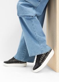 Plateau sneakers - zwart - maat 38 - vegan - bonprix