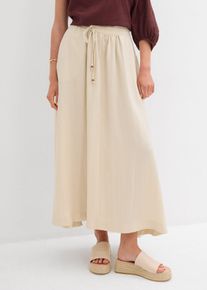 Maxi rok van soepele Lyocell-mix - beige - maat 38 - viscose - bonprix
