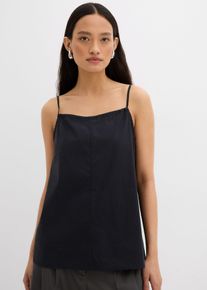 Spaghetti top - zwart - maat 42 - met katoen - bonprix