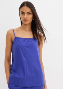 Spaghetti top - blauw - maat 44 - met katoen - bonprix