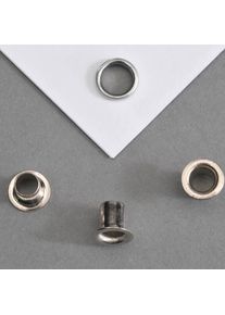 10000 szt. - Oczka na papier Nr. 26 - 4,1mm - 5,7mm | niklowany, metal, srebro