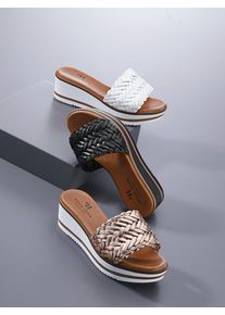 Peter Hahn - Pantolette, gold, Gr. 40, Leder