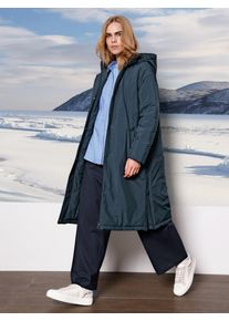 DAY.LIKE - Steppmantel mit Kapuze, blau, Gr. 40, Kunstfaser